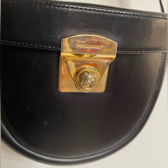 Ferragamo Small Black Shoulder bag - w/ COA - Picture 5 of 15